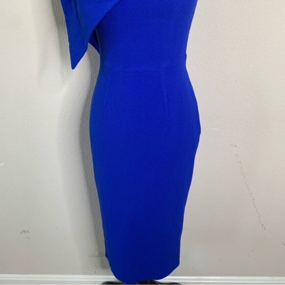 Dress The Population Blue Tiffany One Shoulder Midi Dress - Picture 11 of 15
